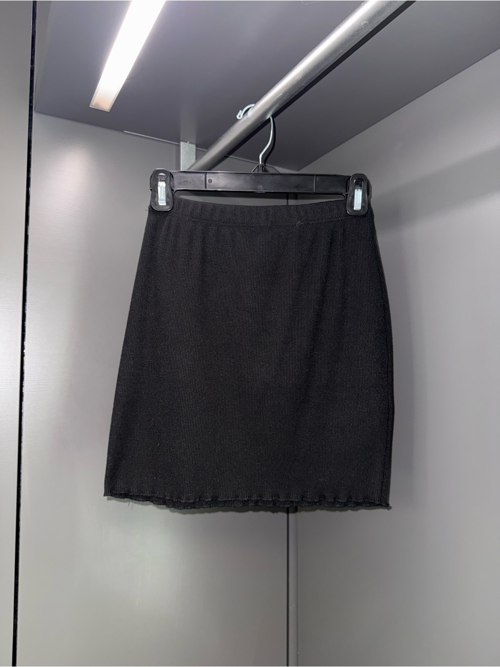 White Fox Boutique Black Knit Mini Skirt
